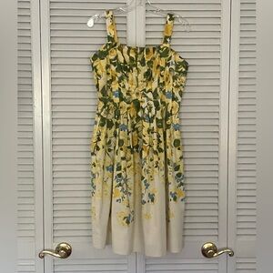Maggy London Yellow Green Floral Sundress